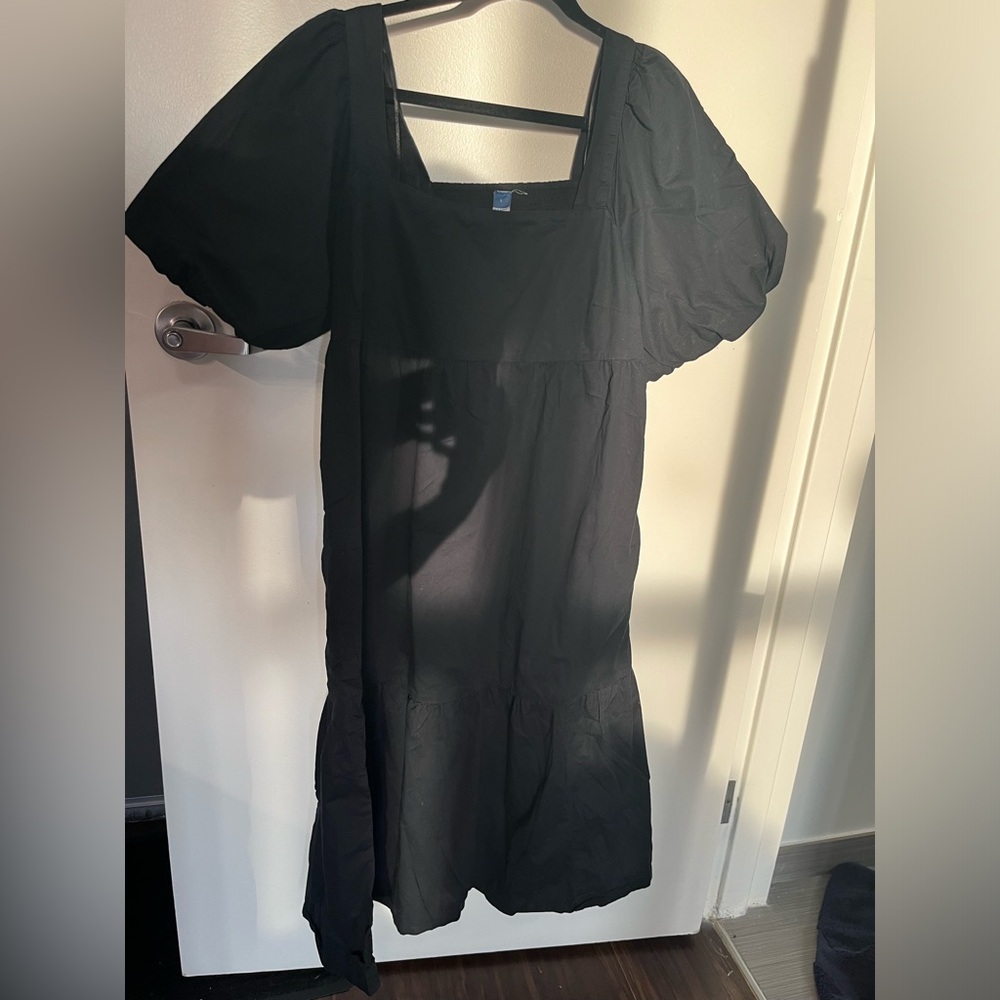 Old Navy Black Tiered Midi/Maxi Dress Size L